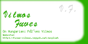 vilmos fuves business card